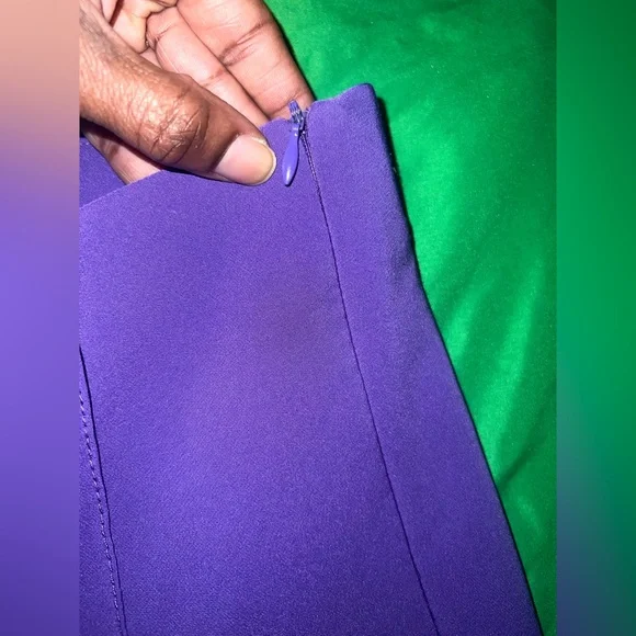 Zara Purple Straight Leg/ Minimal Flare Women's Pants with side Zipper size XS - Picture 6 of 6